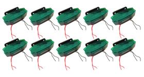 10 Sinaleira Lanterna Lateral Led Peixinho Caminhão Carreta Com Vigia Verde