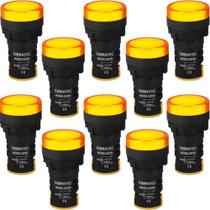 10 Sinaleiro Monobloco LED Amarelo AD22 24VCC/VCA 22mm - Sibratec 10 Sinaleiro Monobloco LED Amarelo AD22 24VCC/VCA 22mm - Sibratec