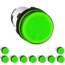 10 Sinaleiro Verde 22mm Para Lâmpada Ba9s 250v Schneider 10 Sinaleiro Verde 22mm Para Lâmpada Ba9s 250v Schneider