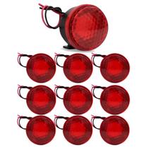 10 Sirenes Piezo 6 Tons Com Led Vermelho 12v Marcha Ré Universal 10 Sirenes Piezo 6 Tons Com Led Vermelho 12v Marcha Ré Universal