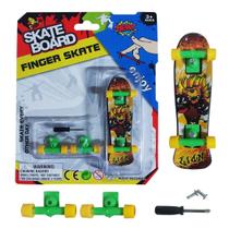 10 Skate de Dedo Fingerboard Mini com Acessórios Brinquedo - shock