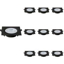 10 Spot De Led Blumenau Slim Quadrado 6W Bivolt 3000K Luz Amarela 10 Spot De Led Blumenau Slim Quadrado 6W Bivolt 3000K Luz Amarela
