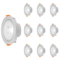 10 Spot De Led Blumenau Slim Redondo 8W Bivolt 6500K Luz Branca 10 Spot De Led Blumenau Slim Redondo 8W Bivolt 6500K Luz Branca