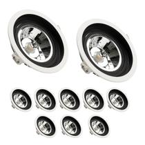 10 Spot Embutir AR70 GU10 Save Energy Foco Orbital 110/220v