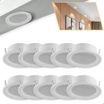 10 Spot Embutir De Led Downlight 5w 3000k Redondo Recuado