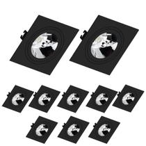 10 Spot Embutir Preto AR70 Base GU10 Bivolt Save Energy