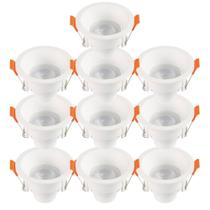 10 Spot Embutir Recuado Branco Redondo 6w Quente 3000K Luz Amarela Blumenau Iluminação 10 Spot Embutir Recuado Branco Redondo 6w Quente 3000K Luz Amarela Blumenau Iluminação