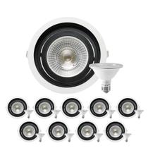 10 Spot Embutir Redondo Recuo PAR30 + Lâmpada LED 10W 6500K E27 10 Spot Embutir Redondo Recuo PAR30 + Lâmpada LED 10W 6500K E27