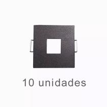 10 Spot Olho de Moscou MR11 Mini Dicroica Quadrado Preto Alu48