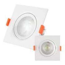 10 Spot Quadrado Led Direcionável Embutir-6500k branco frio - DUBAI