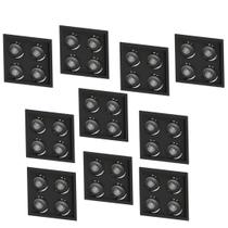 10 Spot Quadrado Quádruplo Lâmpada AR70 Save Energy Preto 10 Spot Quadrado Quádruplo Lâmpada AR70 Save Energy Preto