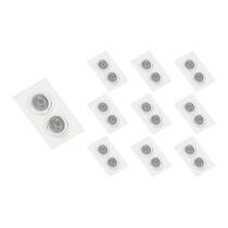10 Spots de Embutir Plano Save Energy para 2 Lâmpadas Mr16 Gu10 Bivolt Branco 10 Spots de Embutir Plano Save Energy para 2 Lâmpadas Mr16 Gu10 Bivolt Branco