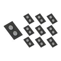 10 Spots de Embutir Plano Save Energy para 2 Lâmpadas Mr16 Gu10 Bivolt Preto 10 Spots de Embutir Plano Save Energy para 2 Lâmpadas Mr16 Gu10 Bivolt Preto