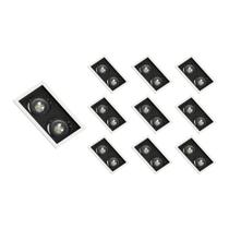 10 Spots de Embutir Recuado Save Energy para 2 Lâmpadas Par 20 E27 Bivolt Branco/Preto 10 Spots de Embutir Recuado Save Energy para 2 Lâmpadas Par 20 E27 Bivolt Branco/Preto