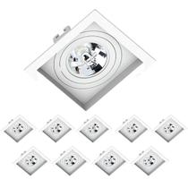10 Spots Quadrado Embutir Recuado Ar111 Gu10 Save Energy 10 Spots Quadrado Embutir Recuado Ar111 Gu10 Save Energy