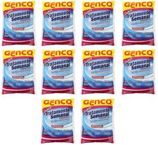 10 Super Tratamento Semanal Genco Para Piscina Oxigenco 400g
