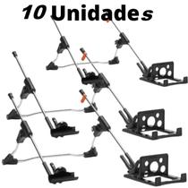 10 Suporte Base Notebook Em Aço Cromado Porta Caneta E Celular