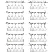 10 Suportes Organizador De Armário Porta Taças Cromado 35cm