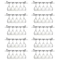 10 Suportes Organizadores De Armário Porta Taças Cromado 42cm 10 Suportes Organizadores De Armário Porta Taças Cromado 42cm