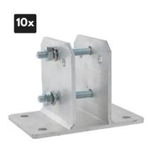 10 Suportes Para Haste Industrial 25x25mm para Cerca Elétrica