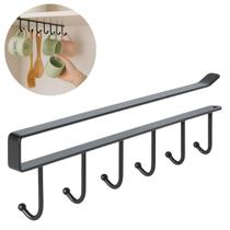 10 Suportes Porta Talheres e Canecas P/ Armário Com 6 Gancho