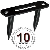 10 SUPORTES REFLETOR PRETO 2 ESPETOS ESTACAS CHÃO JARDIM - 10 cjts 10 SUPORTES REFLETOR PRETO 2 ESPETOS ESTACAS CHÃO JARDIM - 10 cjts