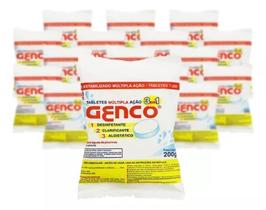 10 Tablete Pastilha Cloro Multipla Acao 3x1 T200 200g Genco