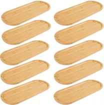 10 Tábuas Petisqueira Bandeja Oval De Bambu Para Servir 32cm 10 Tábuas Petisqueira Bandeja Oval De Bambu Para Servir 32cm