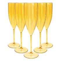 10 Taças De Champanhe Acrílico Translucida 160 ml Premium Festa casamento fim de ano aniversario dec