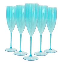 10 Taças De Champanhe Acrílico Translucida 160 ml Premium Festa casamento fim de ano aniversario dec