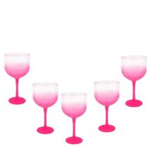 10 Taças Plástico De Gin Roder 600ml Degradê Rosa - toys