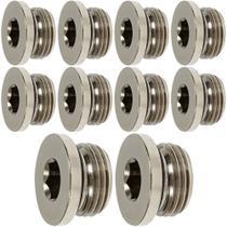 10 tampao bujão sextavado interno rosca 1/4" bsp com vedação