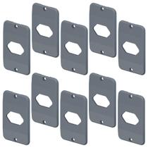 10 Tampas Para 1 Interruptor 3/4 Pol. Cinza Em Pvc Tigre