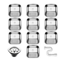 10 Tanque Inox 40x34x20 Aço 304 Cozinha As Atacado Kit 10 Tanque Inox 40x34x20 Aço 304 Cozinha As Atacado Kit