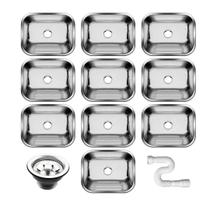 10 Tanque Inox 50x40x23 Aço 304 Cozinha As Atacado Kit 10 Tanque Inox 50x40x23 Aço 304 Cozinha As Atacado Kit