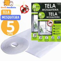 10 Telas Mosqueteira Ajustável com Autocolante Anti Insetos Moscas Pernilongo Barata Mosquito Dengue