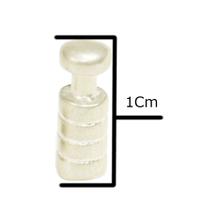 10 Terminal Ponta Pulseira Berloqueira Berloque 2.4mm Prata 10 Terminal Ponta Pulseira Berloqueira Berloque 2.4mm Prata