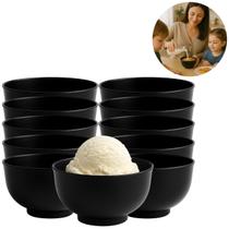 10 Tigela Bowl Oriental 400ml Melamina Preta Japonesa 10 Tigela Bowl Oriental 400ml Melamina Preta Japonesa