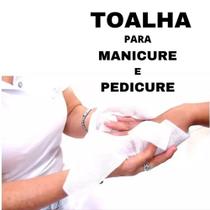 10 Toalha Lavabo Manicure e Pedicure com Barra para Bordar 26 x 43 cm - Toalha Portatil -