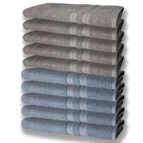 10 Toalhas Grande E Grossa 5 Azul 5 Cinza 10 Toalhas Grande E Grossa 5 Azul 5 Cinza