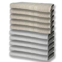 10 Toalhas Grande E Grossa 5 Branco 5 Bege 10 Toalhas Grande E Grossa 5 Branco 5 Bege