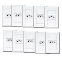 10 Tomada Padrão 2P+T 10A Com Placa Evidence - FAME 10 Tomada Padrão 2P+T 10A Com Placa Evidence - FAME