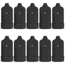 10 Tomada Plug Fêmea Prensa Cabo 2 Pinos Finos 10A Preta 10 Tomada Plug Fêmea Prensa Cabo 2 Pinos Finos 10A Preta