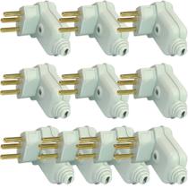 10 tomada plugue 20a pld8-3 padrão brasileiro 3 pinos branca 10 tomada plugue 20a pld8-3 padrão brasileiro 3 pinos branca