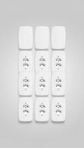 10 Tomadas Duplas 10A com Placa 4x2 - Branco 10 Tomadas Duplas 10A com Placa 4x2 - Branco