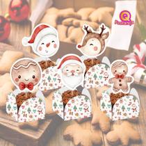 10 Topper para Docinho turminha do Natal 3cm