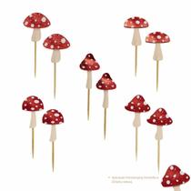 10 Toppers para Doces Cupcakes Cogumelos Tem Festejo - Inspire sua Festa Loja