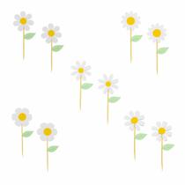 10 Toppers para Doces Cupcakes Margaridas Tem Festejo - Inspire sua Festa Loja