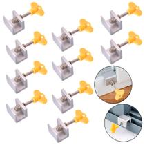 10 Trava Com Chave Pra Porta Janela Correr Segurança Criança