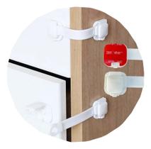 10 Trava Gaveta Armário Segurança Protetor Proteção Bebe Bco